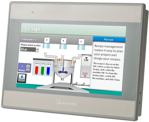 MT8070iE 32Bit 600MHz RISC CPU, 7” TFT 65K-Color Widescreen Graphic Touchscreen HMI Plastic Enclosure | код 00-06082312 | Weintek