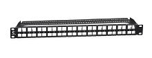 Патч-панель модульная PLBHD-48-1U 19дюйм 1U 48 портов высокой плотности для неэкранир. модулей с задним кабельн. организатором без модулей Cabeus 9670c