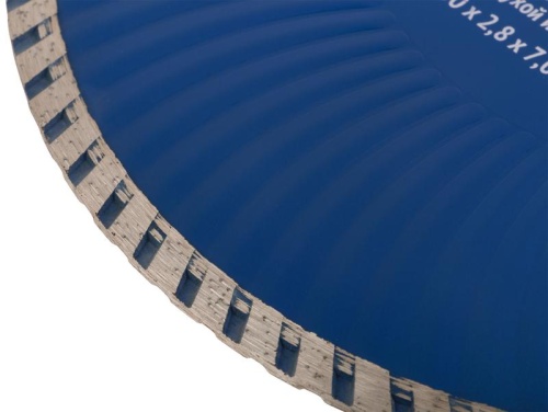 Диск отрезной алмазный Турбо-волна 230х2.8х7.0х22.2мм сухая и влажная резка FIT 37487 фото 5 Диск отрезной алмазный Турбо-волна 230х2.8х7.0х22.2мм сухая и влажная резка FIT 37487 фото 5