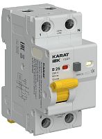 KARAT Устройство защиты от дугового пробоя с выключателем автоматическим дифференциального тока 1P+N B 25А 10мА тип AC IEK | код KA-DP12-1-025-B-010-AC | IEK