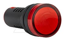 Индикатор мигающий светодиодный моноблочный AD116-22DFS, красный, LED 220VAC/DC, IP50, 22mm | код AD116-22DFS/R28 | GQELE