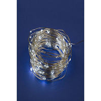 ULD-S1000-100/SCB/3AA WHITE IP20 DEW Гирлянда светодиодная на батарейках 3AA (не в/к) Роса 10м 100 светодиодов Белый свет Провод медный TM | код UL-00007186 | Uniel