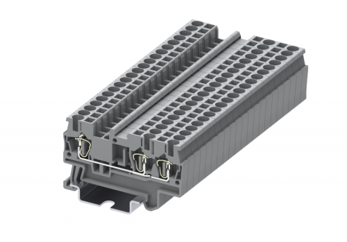 TC2.5-3-GY Клемма TC 1-2 проходная пружин., сеч.2.5мм2, сер., шт | код TC2.5-3-GY| SUPU