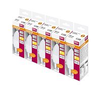 Лампа светодиодная LED Star Classic B 60 6.5W/830 6.5Вт свеча матовая 3000К тепл. бел. E27 550лм 220-240В пластик. (уп.5шт) OSRAM