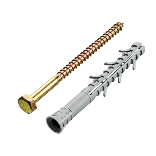 Дюбель фасадный с шурупом 10х100 TSX потайной бортик, полипропилен, шестигранная головка (50шт) | код 151676 | Tech-KREP фото 2 Дюбель фасадный с шурупом 10х100 TSX потайной бортик, полипропилен, шестигранная головка (50шт) | код 151676 | Tech-KREP фото 2