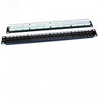 Патч-панель 19 1U 24 порта RJ45 категория 5e Dual IDC ROHS черный | код. 246095 | Hyperline
