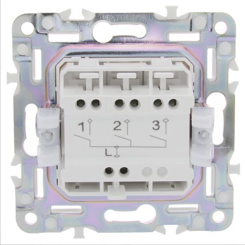 SKANDY Выключ. 3-кл. 10А SK-V11W арк. бел. IEK | код SK-V30-0-10-K01 | IEK фото 2