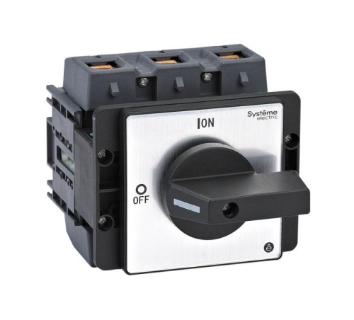 ВЫКЛЮЧАТЕЛЬ-РАЗЪЕДИНИТЕЛЬ 3P 175A С ЧЁРНОЙ РУКОЯТКОЙ НА ДВЕРЦУ 4 ВИНТАМИ | код MSD175320B | Systeme Electric
