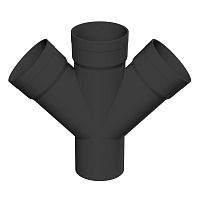 Соединение для четырех двустенных труб D=160 мм четырех5 градусов полипропилен | код 21160 | DKC