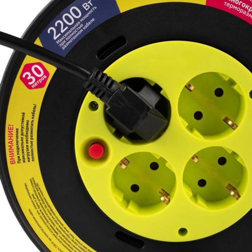Удлинитель на катушке 4х30м с с заземл. CRG-04-3000 ФАZА 5063808 фото 5 Удлинитель на катушке 4х30м с с заземл. CRG-04-3000 ФАZА 5063808 фото 5