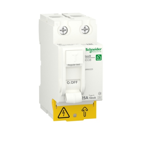 RESI9 ВЫКЛЮЧАТЕЛЬ ДИФФЕРЕНЦИАЛЬНОГО тока (УЗО) 25А 2P 10mA тип A | код R9R60225 | SCHNEIDER ELECTRIC