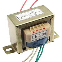 Трансформатор 50гц RUICHI EI48*25 220v to 2x12v 10W, крепление на 2 винта | код 97735 | Ruichi