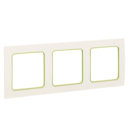 Стокгольм Рамка 3-местная белая с линией цвета зеленый PROxima | код EAM-G-302-10 | EKF фото 5