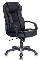 Кресло руководителя Бюрократ CH-839 черный Leather Black эко.кожа крестов. пластик | код 1088448 | БЮРОКРАТ