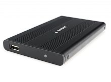 Внешний корпус 2.5 Gembird EE2-U2S-5, черный, USB 2.0, SATA, металл | код EE2-U2S-5 | Gembird