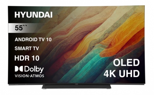 Телевизор OLED Hyundai 55 H-LED55OBU7700 Android TV Frameless черный/черный 4K Ultra HD 120Hz DVB-T DVB-T2 DVB-C DVB-S DVB-S2 USB WiFi Smart TV | код 1930326 | HYUNDAI