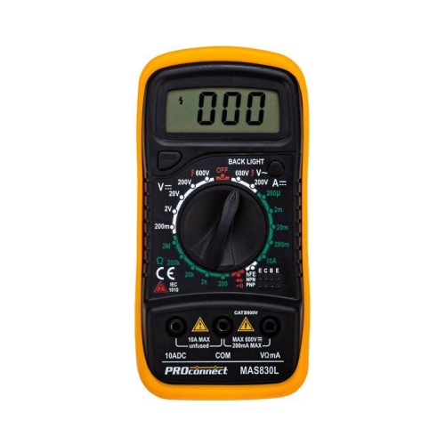 Мультиметр портативный MAS830L (DT850L) | код 13-3021 | PROCONNECT