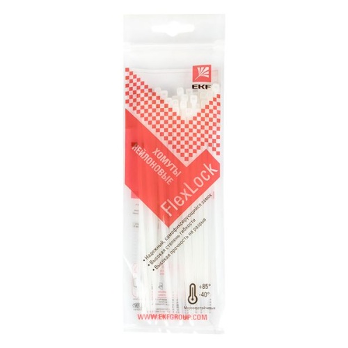 Хомут P6,6 стандартный (б), 2,5x150 (100шт) FlexLock PROxima | код plc-fl-ctsw-2.5x150 | EKF фото 4