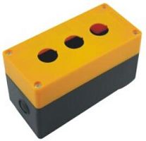 Корпус КП103 пластиковый 3 кнопки желтый HLT | код 085-11-006 | HLT