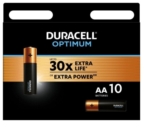 Элемент питания алкалиновый АА 1.5В LR6-10BL Optimum 5014071 (блист.10шт)
