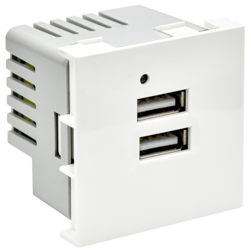 PRIMER РКЮ-23-40-П Розетка USB A+A 4,2А (2 мод.) бел. IEK | код PR-KK40D-RU-0-2-AA-K01 | IEK