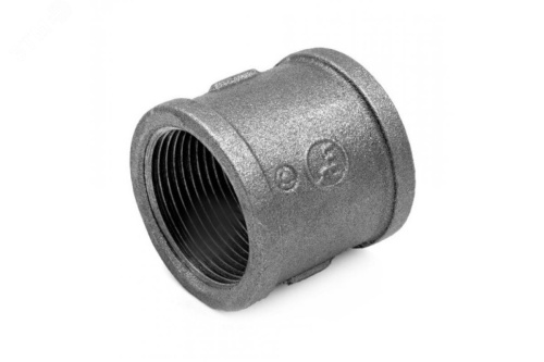 Муфта чугунная прямая Ду32 (1 1/4') ВВ | код 127-3496 | Fittex PLUS