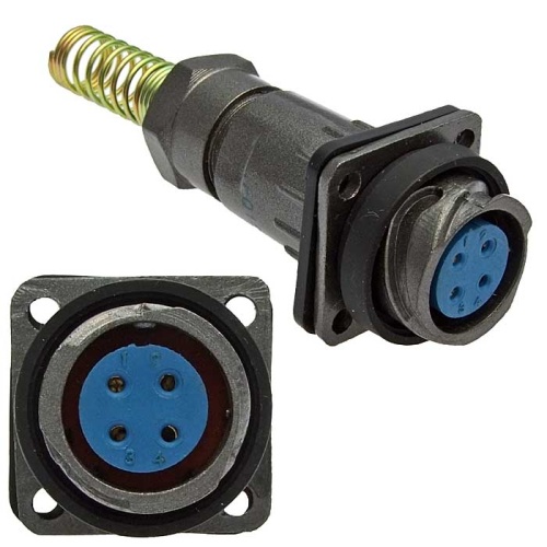Разъём быстроразъёмный SZC FQ18-4pin ZPK-8, 4-х контакнтый | код 106958 | SZC