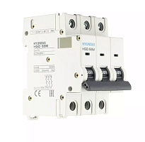 Автоматический выключатель HGD63-M 3PMBS0000C 00050 3 полюса, 50А, ток к.з. 6kA, хар-ка B (STANDARD) | код 13.04.000987 | HYUNDAI
