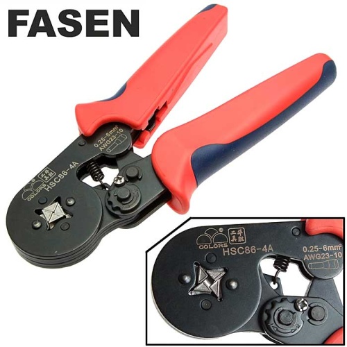 Мини-кримпер для обжима наконечников FASEN HSC8 6-4A | код 109945 | Fasen