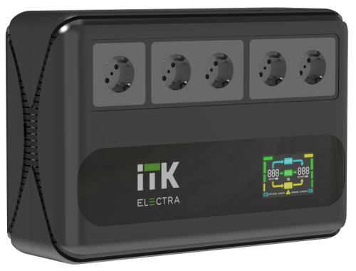 ITK ELECTRA LT5 ИБП 600ВА/360Вт LCD с АКБ 1х7AH | код ELT5-600VA-1-001 | ITK by IEK