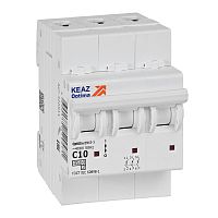 Выключатель автоматический трехполюсный 10А C 4,5кА AC OptiDin BM63-3C10-4,5-УХЛ3 | код.326811 | КЭАЗ