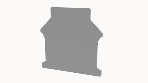 D-PC16-01P-11-00Z(H) Заглушка торцевая, для клеммных блоков PC16-01P, серый изол. (ш. 1.5 мм) | код 11060000070 | DEGSON
