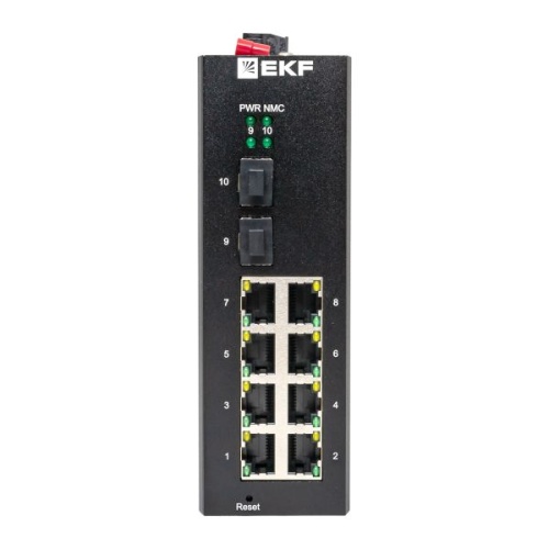 Промышленный управляемый коммутатор уровня L2 TSX-ML2-2GX/SFP-8GT, 2 порта 1000Base-X SFP, 8 портов 10/100/1000Base-T(X) RJ45, монтаж на динрейку TSX EKF | код TSX-ML2-2GX/SFP-8GT | EKF фото 4