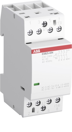 ESB25-20N-01 Контактор модульный (25А АС-1, 2НО), катушка 24В AC/DC | код 1SAE231111R0120 | ABB