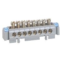 Клеммная колодка - на изолирующих основаниях - 1X6-25 мм? - 16X1,5-16 мм? - длина 141 мм | код 4825 | Legrand