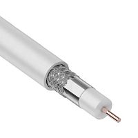 Кабель коаксиальный RG-6U RUICHI, CCS/Al/Al, 32%, 75 Ом, бухта 100 м, белый | код 113045 | Ruichi