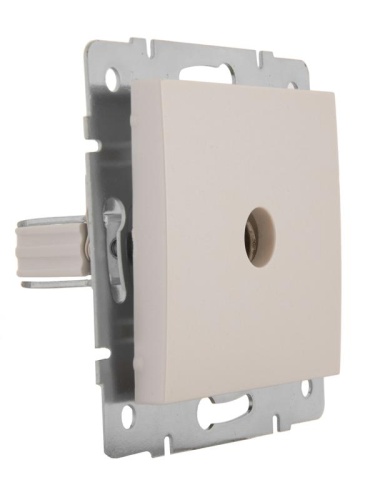 Розетка телевизионная проходная TV СП Rain 16А IP20 механизм жемчуж./бел. перламутр. LEZARD 703-3088-129 фото 4