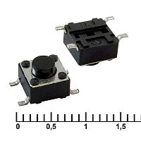 Тактовая кнопка RUICHI IT-1102WA, 6x6x5 мм, OFF-(ON), 50 мА, 12 В, 100 мОм | код 83349 | Ruichi