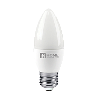 Лампа светодиодная LED-СВЕЧА-VC 6Вт 230В Е27 6500К 540Лм IN HOME | код 4690612030357 | IN HOME