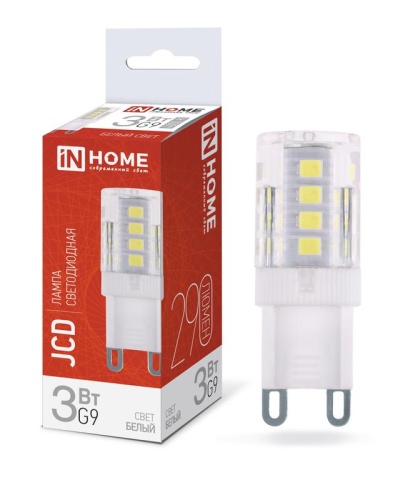 Лампа светодиодная LED-JCD 3Вт 4000К нейтр. бел. G9 290лм 230В