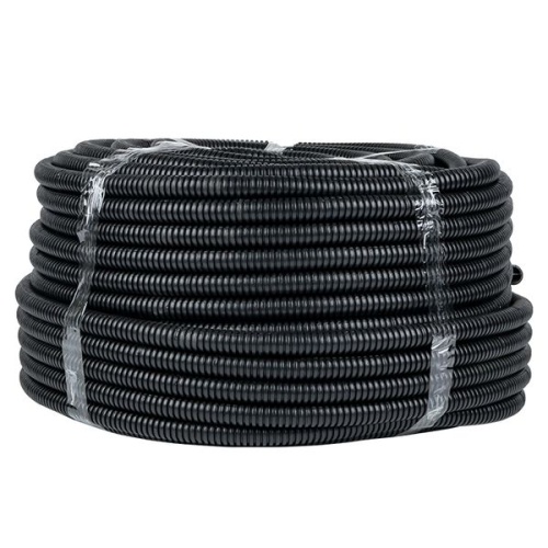 Труба гофр, ПНД с протяжкой d25 мм (25 м) черная-Plast | код tpnd-25-25m | EKF фото 2
