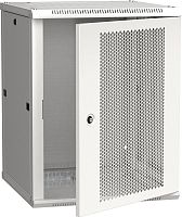 ITK Шкаф настенный LINEA W 15U 600х600мм дверь перфорированная RAL 7035 | код LWR3-15U66-PF | IEK
