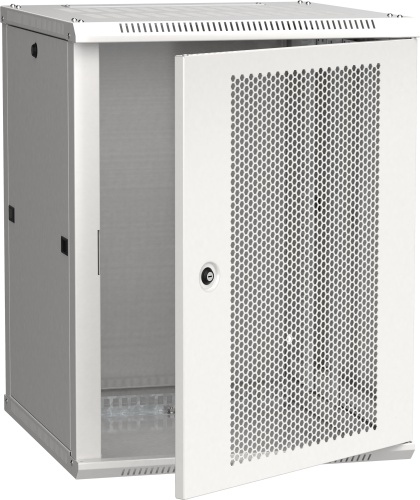 ITK Шкаф настенный LINEA W 15U 600х600мм дверь перфорированная RAL 7035 | код LWR3-15U66-PF | IEK