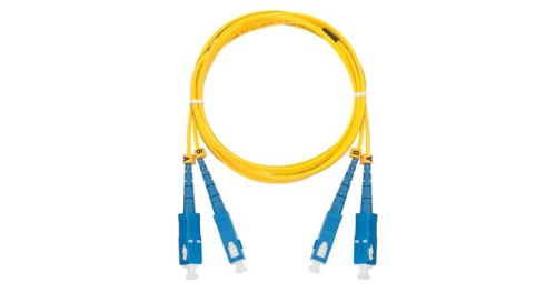 Патч-корд NMF-PC2S2C2-SCU-SCU-001 волоконно-оптический соед. одномод. 9/125мкм стандарта OS2 SC/UPC-SC/UPC двойн. LSZH нг(В)-HFLTx 2мм желт. 1м NIKOMAX NMF-PC2S2C2-SCU-SCU-001