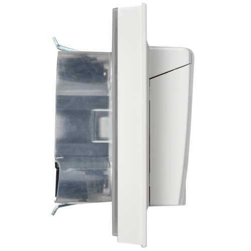 BRITE Розетка 2-местная с заземлением с защитными шторками и крышкой 16А в сборе IP44 РСбш12-3-44-БрБ белый | код BR-R26-16-44-K01-F | IEK фото 4