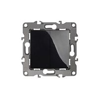 Выключатель двойной, 10АХ-250В, Эра12, чёрный,12-1104-06 | код Б0014650 | ЭРА