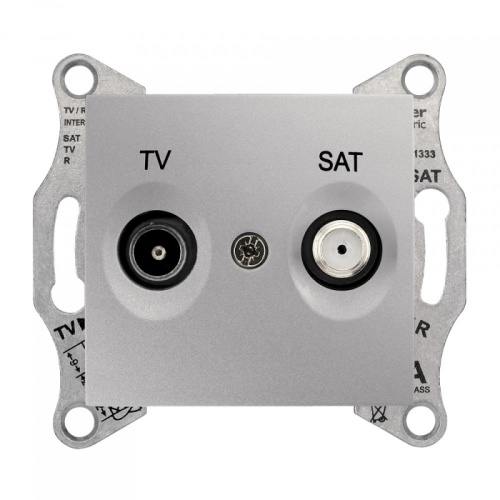 SEDNA TV/SAT РОЗЕТКА проходная, 8dB, АЛЮМИНИЙ | код SDN3401260 | Systeme Electric