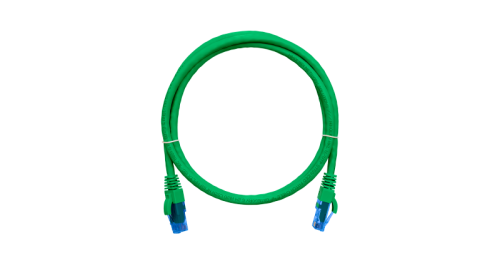 Коммутационный шнур NIKOMAX U/UTP 4 пары, Кат.6 (Класс E), 250МГц, 2хRJ45/8P8C, T568B, заливной, с защитой защелки, многожильный, BC (чистая медь), 24AWG (7х0,205мм), LSZH нг(А)-HFLTx, зеленый, 2м | код NMC-PC4UE55B-020-C-GN | NIKOMAX Серия