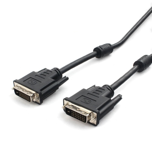 Кабель DVI-D dual link Cablexpert CC-DVI2L-BK-10, 25M/25M, 3.0м, CCS, черный, экран, феррит.кольца, пакет | код CC-DVI2L-BK-10 | Cablexpert