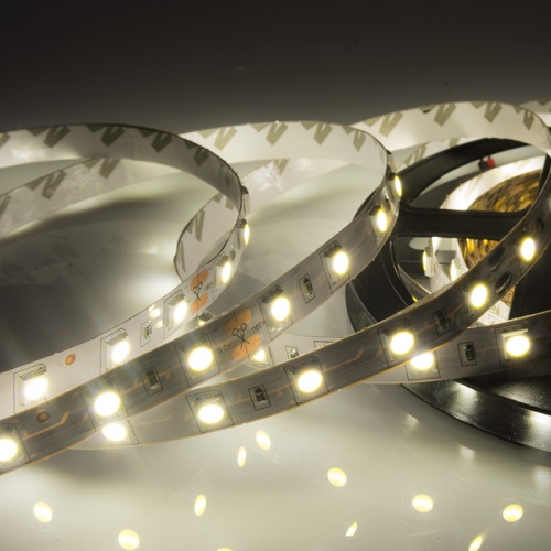 LED лента 24 В, 10 мм, IP23, SMD 5050, 60 LED/m, цвет свечения теплый белый (3000 К) | код 141-632 | LAMPER